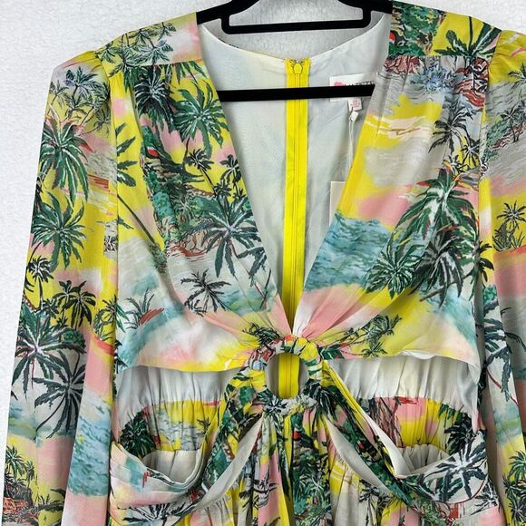 L'Atiste By Amy Womens Hawaiian Dress 2X Cut Out Vacation Destination Wedding - Picture 8 of 15